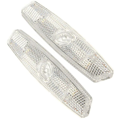 Set riflettore catadiottri omologati per raggi bicicletta Bike in arancio / bianco Colore - Bianco