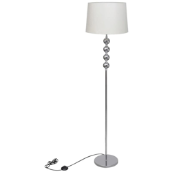 Lampada da Pavimento Supporto Alto Decorazione a 4 Sfere Bianca - Bianco - Youthup en oferta