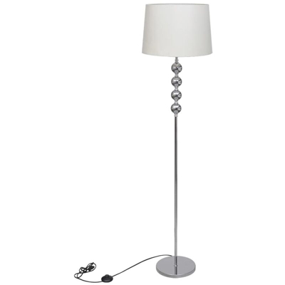 Lampada da Pavimento Supporto Alto Decorazione a 4 Sfere Bianca - Bianco - Youthup