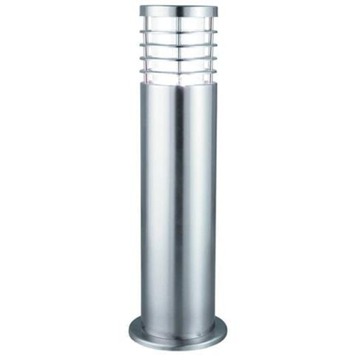 Paletto Luminoso Da Esterno 1 Luce Argento Satinato Ip44, Attacco E27