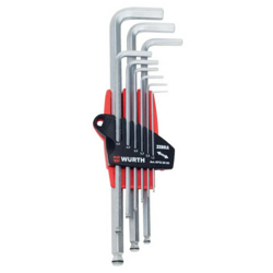 Chiavi Esagonali Lunghe Testa Sferica Brugole Kit 9pz 071550 100 - Wurth precio