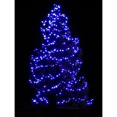 Catena luminosa di natale 120 maxi led flash blu mt.10,50 prolungabile 30pz - Salone Negozio On Line