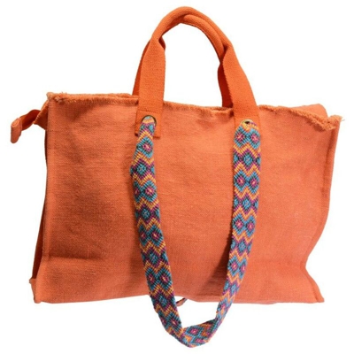 Borsa juta arancione