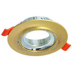 Zeitnet Inc. - Porta faretto tondo oro brillantini foro incasso cartongesso legno 75mm led GU10 características