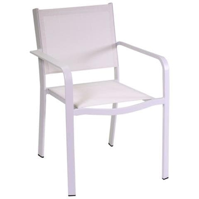 Poltrona Alluminio El Paso Bianco Cm55x61 X H84,5