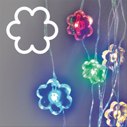 Lotti Importex - Collana brilly flowers 10 fiori microled bracciale a batteria colorate (luce multicolor) precio