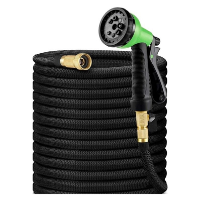 Tubo Acqua Giardino Estensibile 30M/100FT Tubo Irrigazione Giardino con Connettori in ottone massiccio e Strato di Lattice Tubo Giardino Resistente