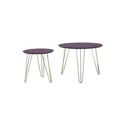 Set Di Tavolini Viola, Top, Mdf - Leitmotiv