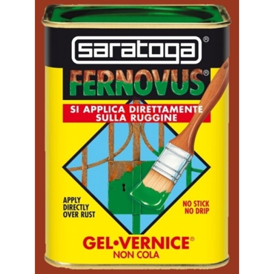 Vernice Antiruggine in Gel Fernovus, Satinato Saratoga 750ml - Rosso Mattone Satinato