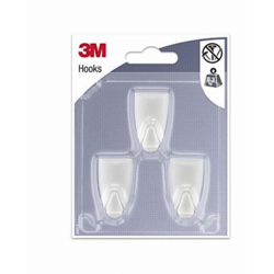 95706 Gancio Adesivo Forma Arrotondata, Bianco, Set di 3 Pezzi - 3M precio