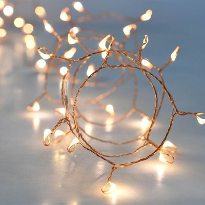 Ghirlanda micro LED Bianco caldo 15m Int / Ext