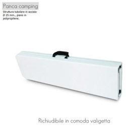 Panca da campeggio in polipropilene pieghevole con chiusura a valigetta precio
