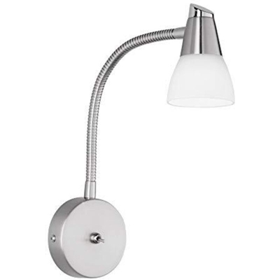 Hilton Spot Con Flex Acciaio Vetro Bianco 28W G9