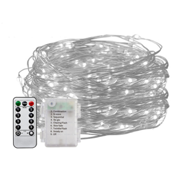 All'aperto Natale luci principali contenitore di batteria impermeabile luce della stringa di rame a distanza, la luce bianca della cassa della precio