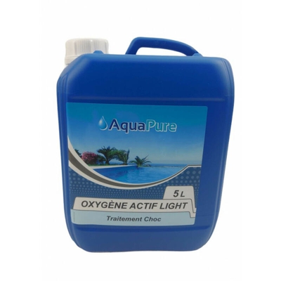 Ossigeno attivo leggero liquido 5 litri, AQUAPURE per la tua piscina. meno del 12 per cento