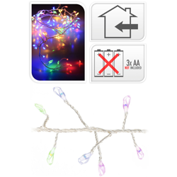 Peragashop - GHIRLANDA 100 MICROLED LINEARI LUCI MULTICOLOR A BATTERIA LUCI DI NATALE ADDOBBI PRESEPI en oferta