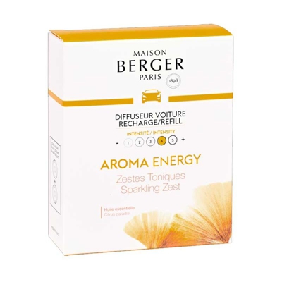 Maison Berger - LAMPE BERGER RICARICA DIFFUSORE PER AUTO 2PZ AROMA ENERGY ACCESSORI PROFUMO AMBIENTI