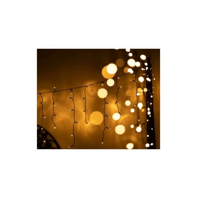Tenda Cascata Luminosa Luci Natale 180 LED Bianco Freddo 450x50 cm Collegabile D2367
