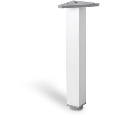 gamba quadrata stile moderno per tavolini e mobili. Altezza di 30 cm. Realizzata in alluminio con finitura anodizzato opaco. Per il bricolage e il