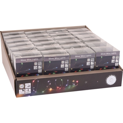 Peragashop - 160 MICROLED LINEARI LUCI MULTICOLOR A BATTERIA CON GIOCHI DI LUCE LUCI DI NATALE ADDOBBI PRESEPI
