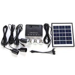 Sistema di ricarica solare da 4W, luci 3LED, con controllo dell'interruttore indipendente, ricarica del telefono cellulare precio