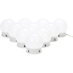 DC5V 10W 10 LED Set di luci per specchietti per trucco Set di alimentatori USB 5 livelli di regolazione 3 colori della lampada en oferta