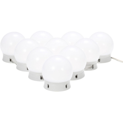 DC5V 10W 10 LED Set di luci per specchietti per trucco Set di alimentatori USB 5 livelli di regolazione 3 colori della lampada
