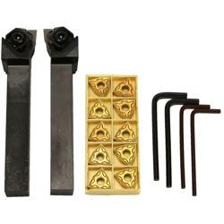 Augienb - Portautensili per tornio destro e sinistro 2 pezzi + 10 pezzi WNMG0804 inserisce lame CNC características