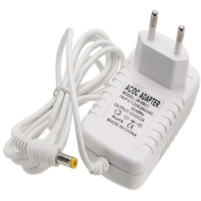 DC 12V 2A Adattatore di alimentazione Coperchio bianco Trasformatore 12V per luci a stringa LED