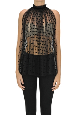 Polka dots tulle top