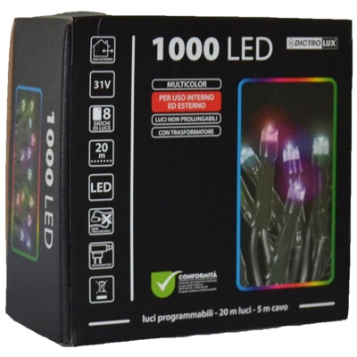 General Trade - Luci programmabili 1000 led multicolor