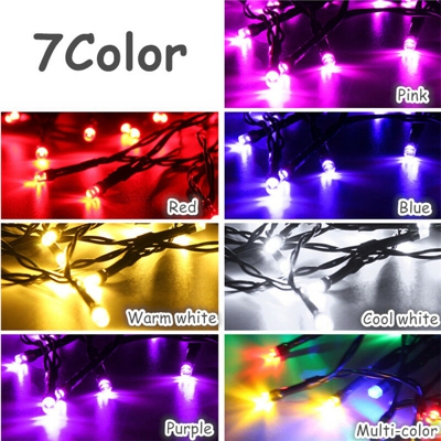 Lampada da barra per compleanno con percorso da giardino, 50 LED, alimentata ad energia solare (multicolore)