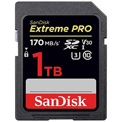 Extreme Pro Scheda di Memoria da 1TB, Velocità di Lettura Fino a 170 MB / S, Classe 10, U3, V30