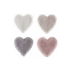 Tappeto A Cuore Shabby Chic con Frills Tessli Bagno Provenzale Blanc Mariclò características