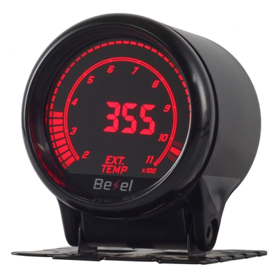 LEDLUX LCD5208 Manometro Digitale LCD Temperatura Gas di Scarico Exhaust Temp Gauge 52mm 12V Auto Doppio Ingresso Alimentazione 10 Colori Remote