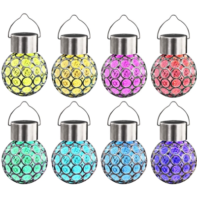 Lampade Solari a Sospensione 8 pz Luci a LED RGB - Bianco - Vidaxl