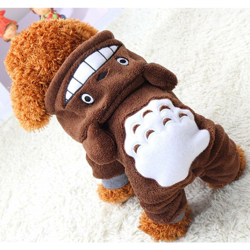 Pooch Dog Pet Clothes Felpa Camicia calda Cappotto autunnale Cappotto per cani autunnale Abiti alla moda Tuta, marrone, L. - Litzee en oferta