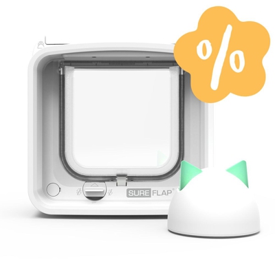 Prezzo speciale! Gattaiola Sureflap Microchip Cat Flap Connect - Hub + Gattaiola
