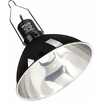 Reptizoo Rl04 Portalampada In Alluminio Nero - Max 75 Watt