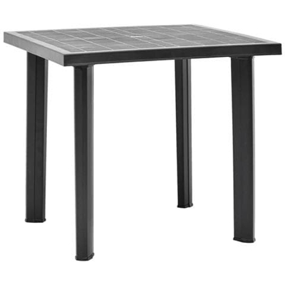 Tavolo Da Giardino Antracite 80x75x72 Cm In Plastica