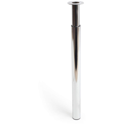 Gamba cilindrica estensibile stile moderno per tavoli e piani di lavoro. Altezza estensibile 710-1100 mm. Realizzata in acciaio con finitura cromo precio