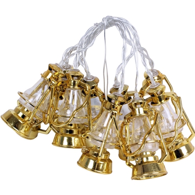 111 Musulmano Ramadan Iftar Lanterna stringa 1,65 metri 1 luci sempre a batteria (senza batteria),lampada a olio dorata luce bianca calda - lampada a