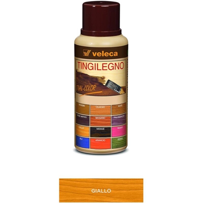 Veleca Tival Color Tingilegno Colorante Legno Varie Tinte Ml 250/1000 (21355V) Giallo (20444),Ml 250