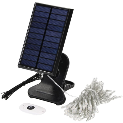 ML-Design LED solare catena luminosa 7m con telecomando per esterno bianco caldo