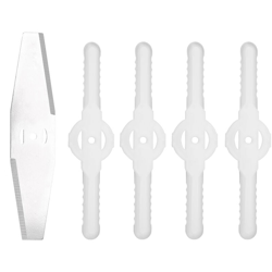 Set di 5 lame per tosaerba, 4 lame in plastica + 1 lama in acciaio inossidabile E10497 (tosaerba 21V) en oferta