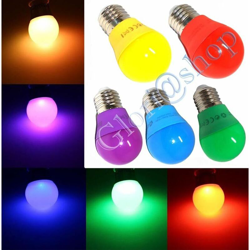 Each - Lampadina Led 4w Luce Gialla Blu .rosso Verde Viola Lampada Sfera A Colori E27 precio