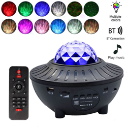 USB Star Water Pattern Bluetooth Music Star Light Proiettore Luce notturna a farfalla (libri senza batteria) precio