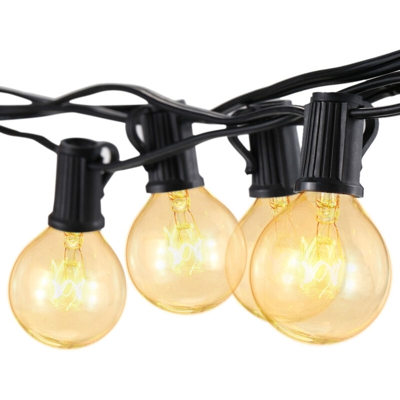 25 luci G40 ghirlanda (due lampadine di ricambio) piccola lampadina in vetro modificato standard europeo