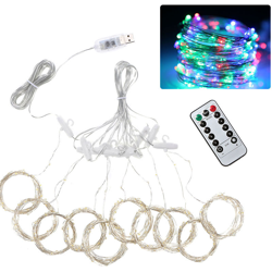 3 * 3 m 300led musica stringa cascata rame ghiacciolo illumina tende telecomando senza fili luce bar lampada USB modelli a tre colori convenzionali características