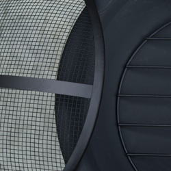 Berbecue A Legna Pieghevole Ø56x39,5 Cm In Metallo Nero en oferta